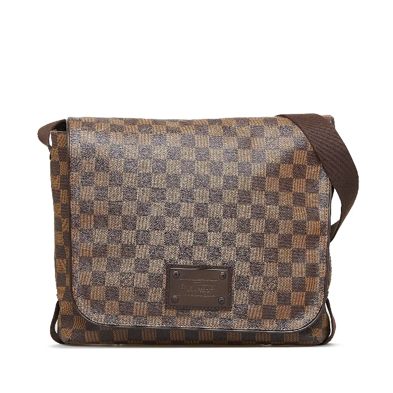 Louis Vuitton Alma bags with a leather - wrapped handle for a luxurious feelLouis Vuitton Brooklyn MM Damier Ebene Canvas