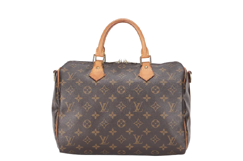 Ladies Louis Vuitton Petite Malle bags in a pastel color for a soft lookLOUIS VUITTON SPEEDY BANDOULIERE 30 (M41112) BROWN MONOGRAM CANVAS WITH STRAP, LOCK&KEYS AND DUST COVER