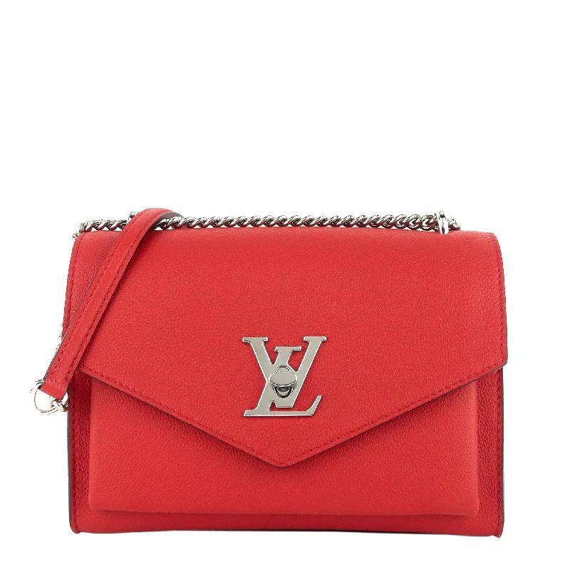 Louis Vuitton handbags with a metal - framed clasp for durabilityMylockme Chain Calfskin Shoulder Bag