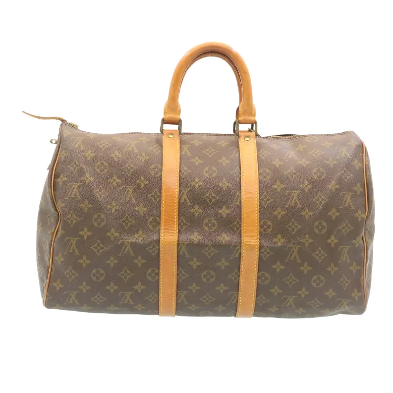 Louis Vuitton Brown Canvas Keepall 45 travel bag