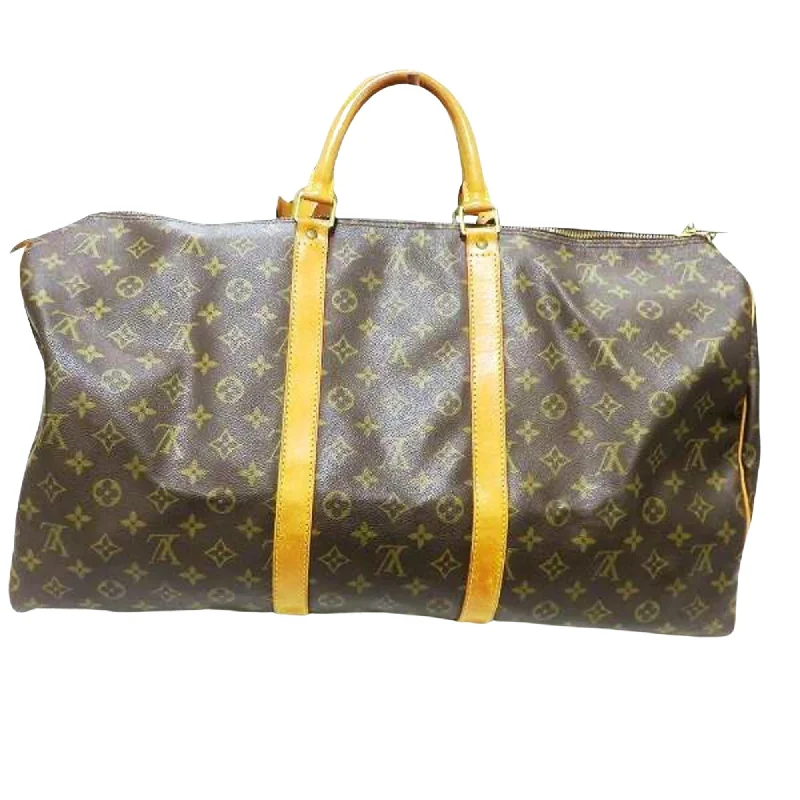 Louis Vuitton Brown Canvas Keepall 55 travel bag