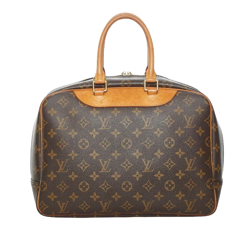 Louis Vuitton Alma bags with a leather - wrapped handle for a luxurious feelLouis Vuitton Brown Canvas Deauville handbag bag