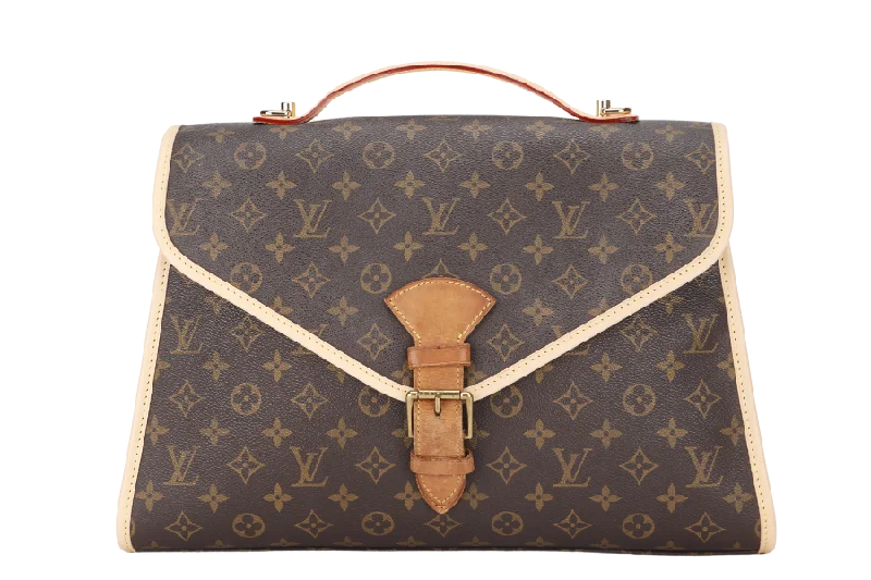 Louis Vuitton handbags with a back - zip pocket for storing valuablesLOUIS VUITTON M51122 BEL AIR (SL0977) MONOGRAM CANVAS GOLD HARDWARE WITH STRAP & DUST COVER