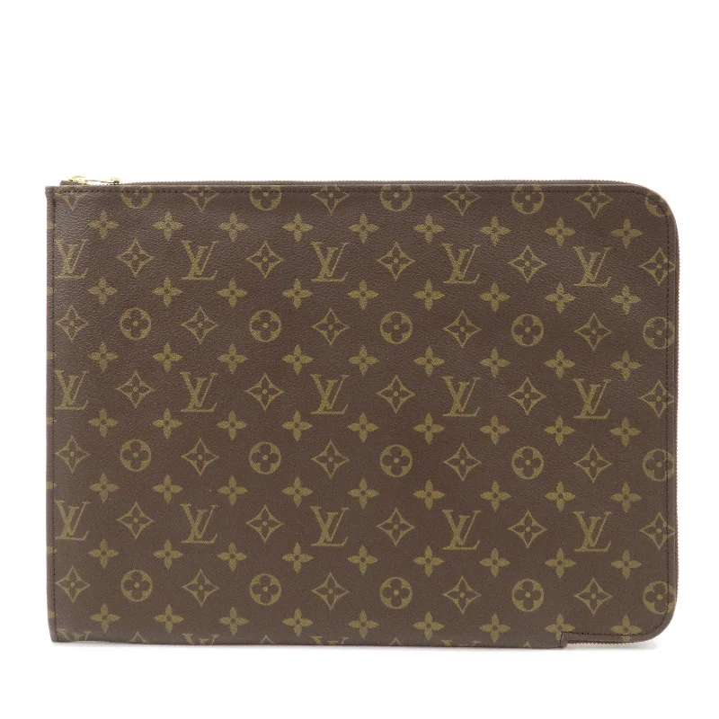 Louis Vuitton Monogram Posh Documents Clutch Bag Brown M53456