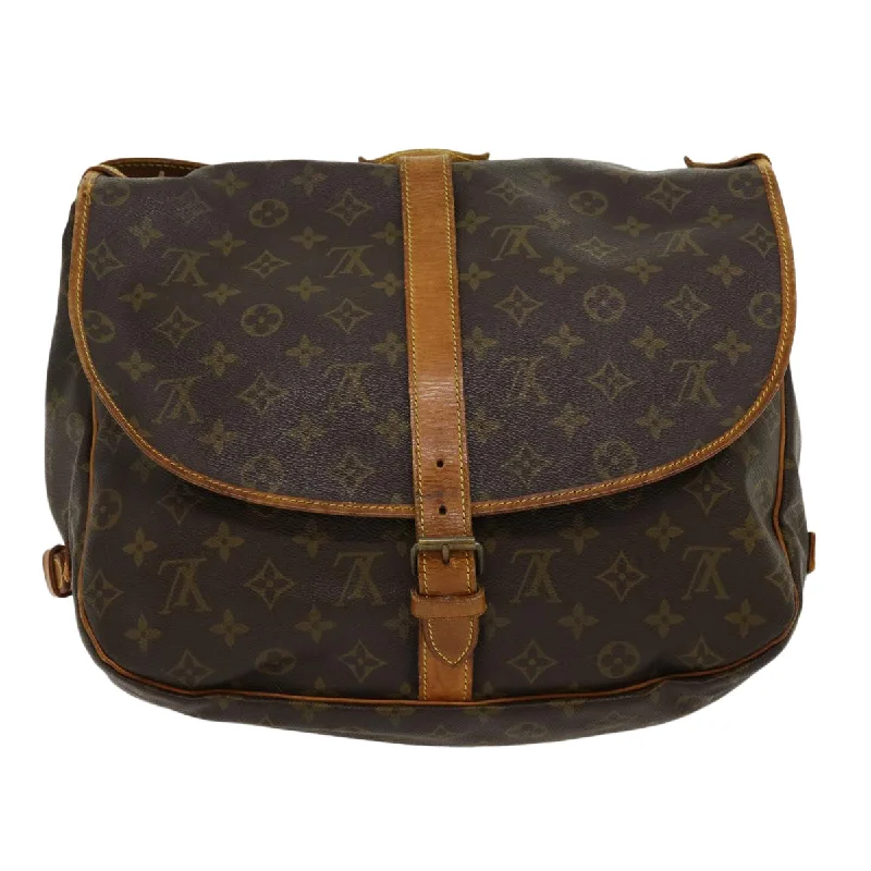 Louis Vuitton Brown Canvas Saumur 35 shoulder bag