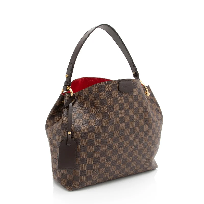 Louis Vuitton bags with a zippered interior pocket for better organizationLouis Vuitton Damier Ebene Graceful PM Hobo (7GmGY0)