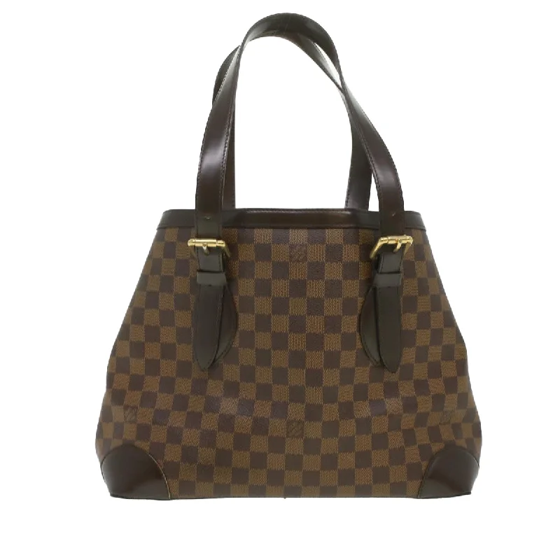 Louis Vuitton bags with a zippered interior pocket for better organizationLouis Vuitton Brown Canvas Hampstead tote bag