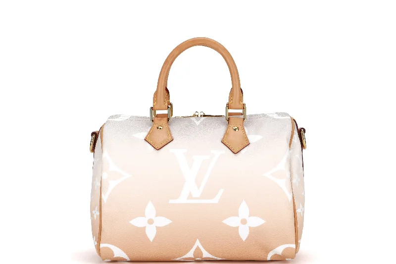 LOUIS VUITTON SPEEDY BANDOULIERE 25 (M45722) MONOGRAM GIANT GRADIENT, WITH STRAP, CHARM, LOCK, KEYS & DUST COVER