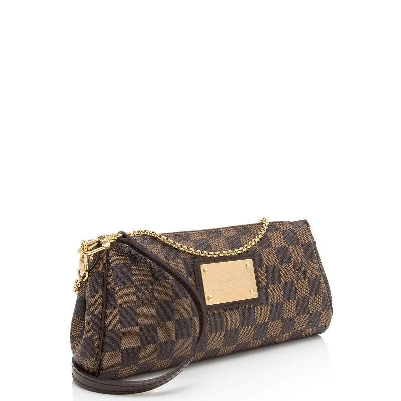 Louis Vuitton Alma bags with a leather - wrapped handle for a luxurious feelLouis Vuitton Damier Ebene Eva Clutch (rhasRf)