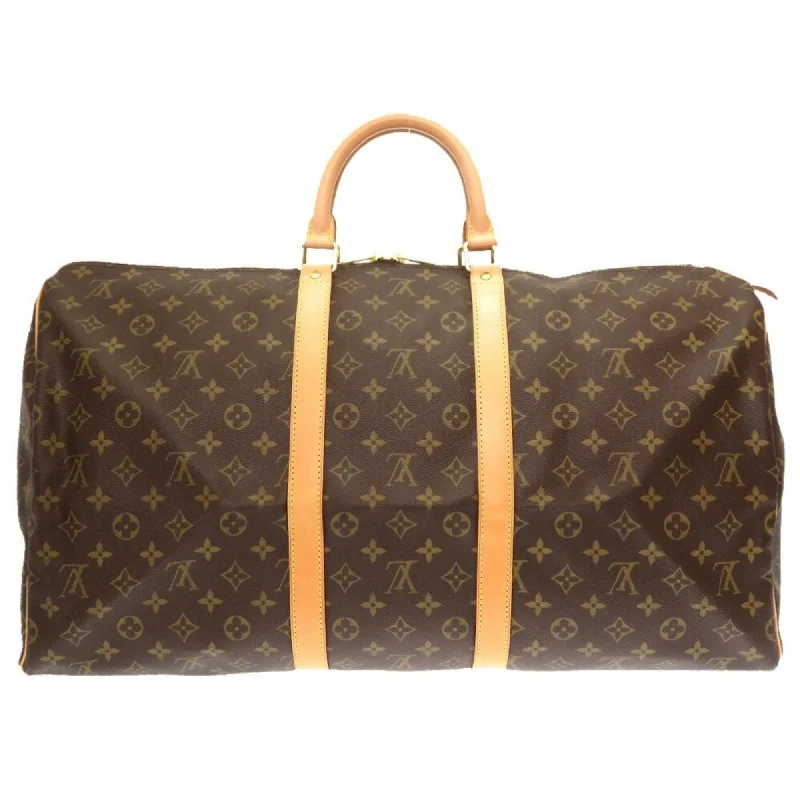 Louis Vuitton Brown Canvas Keepall 55 travel bag