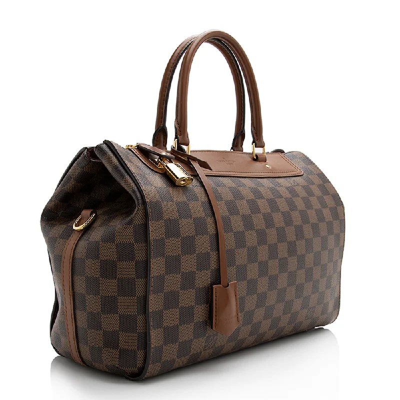 Louis Vuitton bags with a front - flap pocket for quick - access itemsLouis Vuitton Damier Ebene Greenwich Satchel (21915)