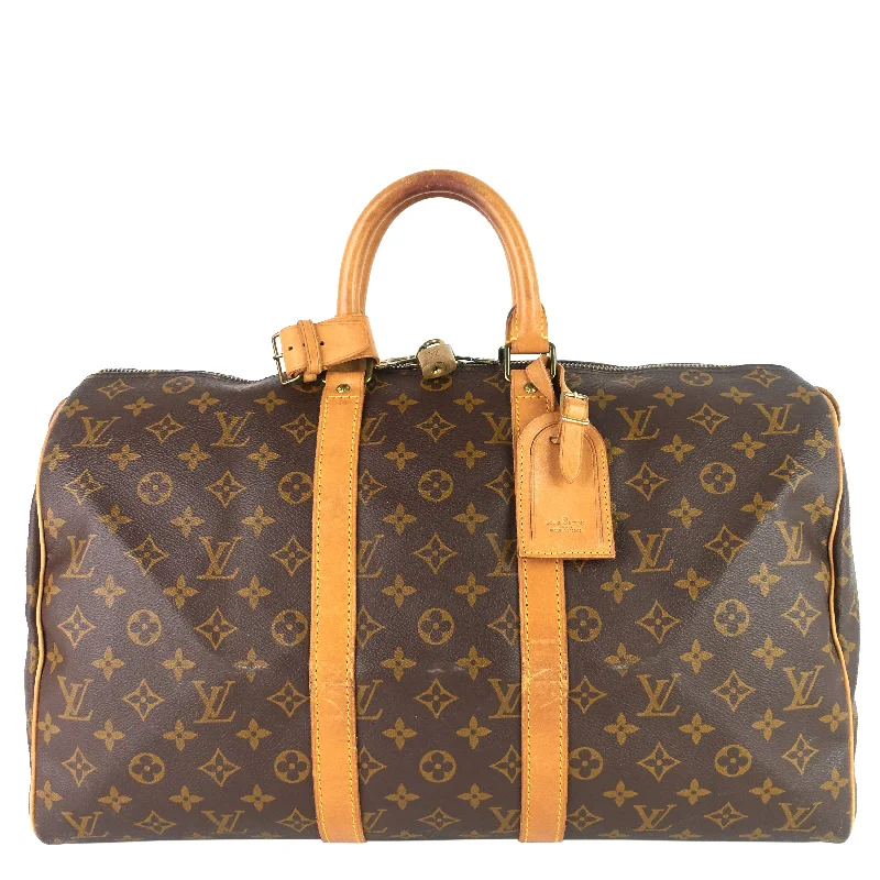 Louis Vuitton bags with a detachable mobile phone holder for convenienceKeepall 45 Monogram Canvas Bag