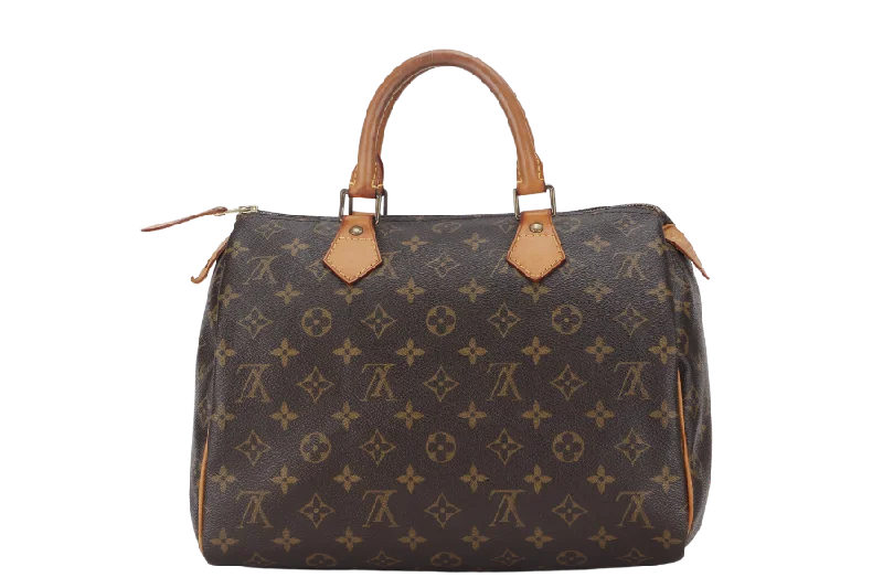 Louis Vuitton backpacks with a padded laptop compartment for travelLOUIS VUITTON SPEEDY 30 (M41526) MONOGRAM CANVAS GOLD HARDWARE WITH LOCK AND KEYS, NO DUST COVER