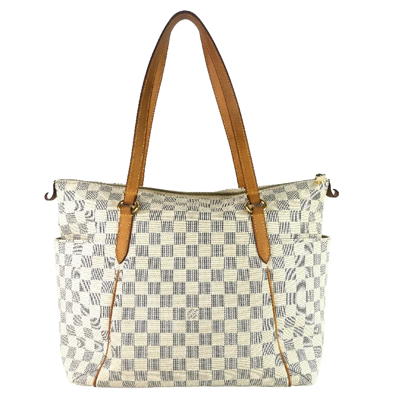 Ladies Louis Vuitton Capucines bags with gold - toned hardwareTotally GM Damier Azur Canvas Bag