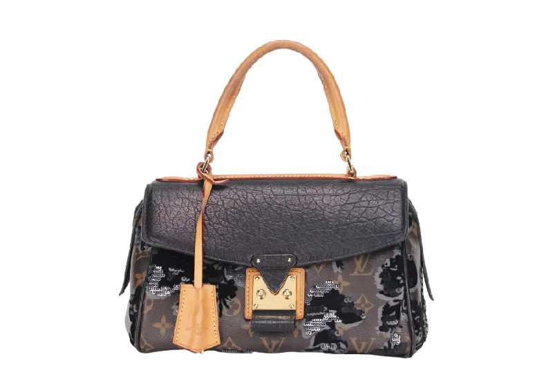 LOUIS VUITTON M40434 FLEUR DE JAI CARROUSEL LIMITED EDITION HANDBAG (TJ3170) MEDIUM BROWN NOIR MONOGRAM CANVAS & LEATHER GHW, WITH LOCK & KEYS & DUST COVER