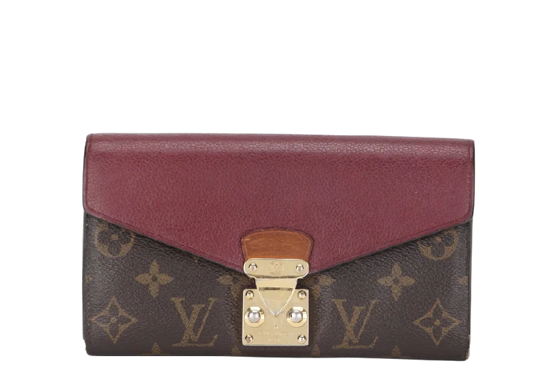 Louis Vuitton handbags with a metal - framed clasp for durabilityLOUIS VUITTON PORTEFEUILLE PALLAS MONOGRAM CANVAS LONG WALLET GOLD HARDWARE, NO DUST COVER