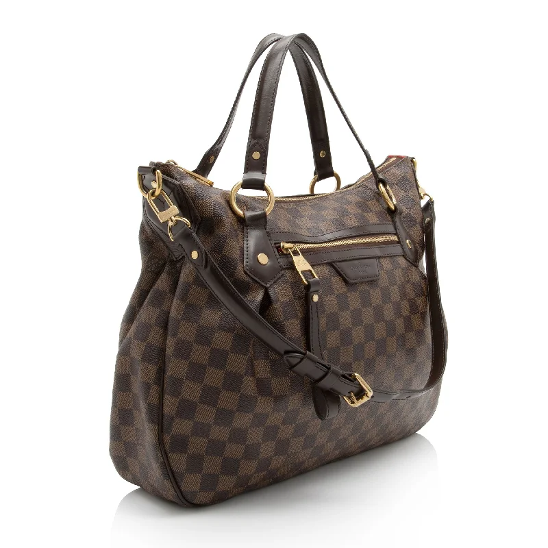 Louis Vuitton Twist bags with a snakeskin - effect panel for a bold lookLouis Vuitton Damier Ebene Evora MM Shoulder Bag (iUlOcy)