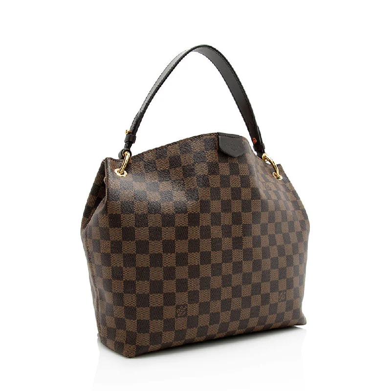 Louis Vuitton crossbody bags with adjustable shoulder straps for comfortLouis Vuitton Damier Ebene Graceful PM Hobo (21698)