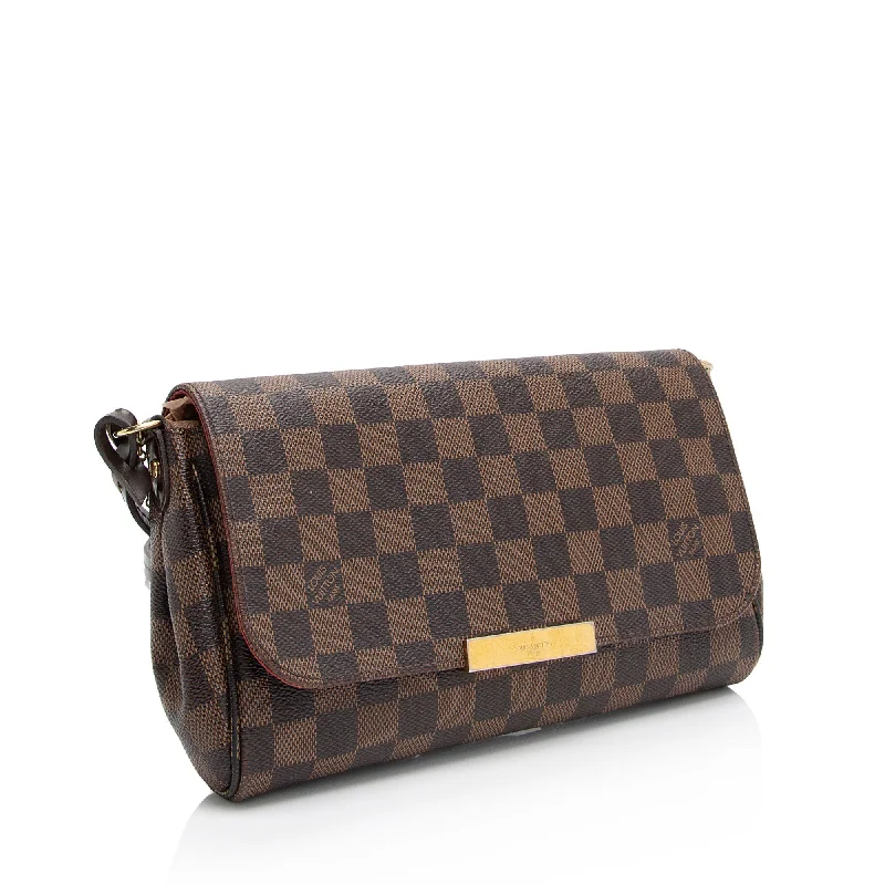 Louis Vuitton Alma bags with a monogram - embossed leather surfaceLouis Vuitton Damier Ebene Favorite MM Shoulder Bag (oWQnwr)