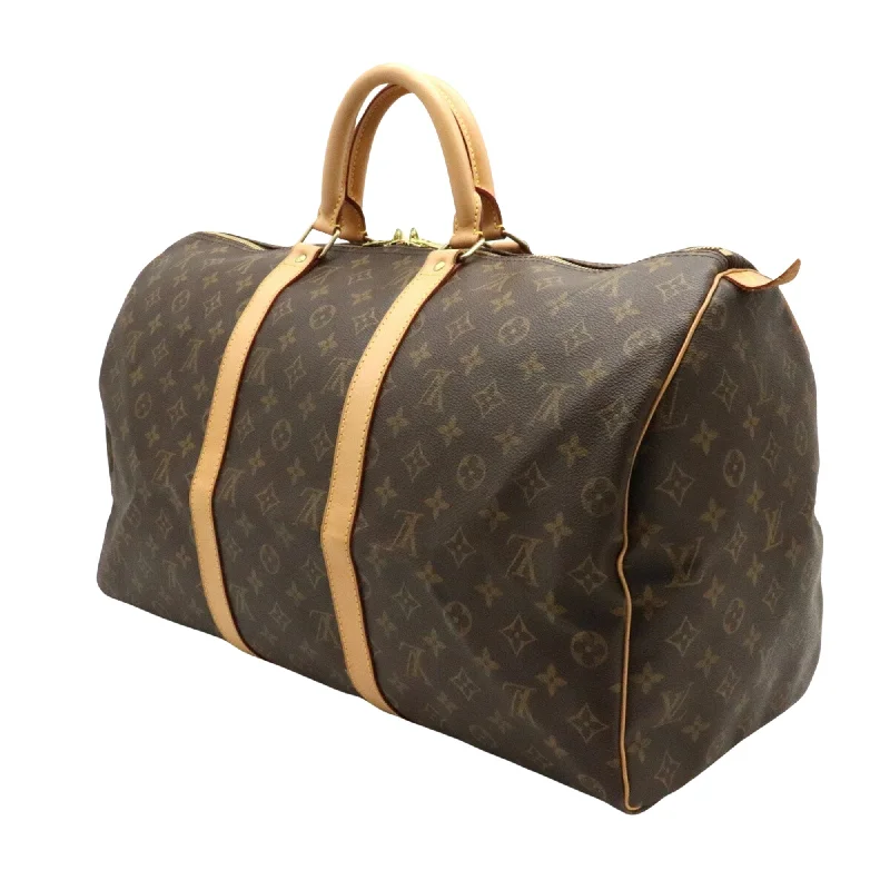 Louis Vuitton Brown Canvas Keepall 50 travel bag