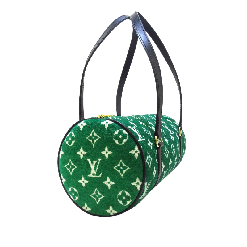 Louis Vuitton Papillon 30 Green Monogram Jacquard Velvet