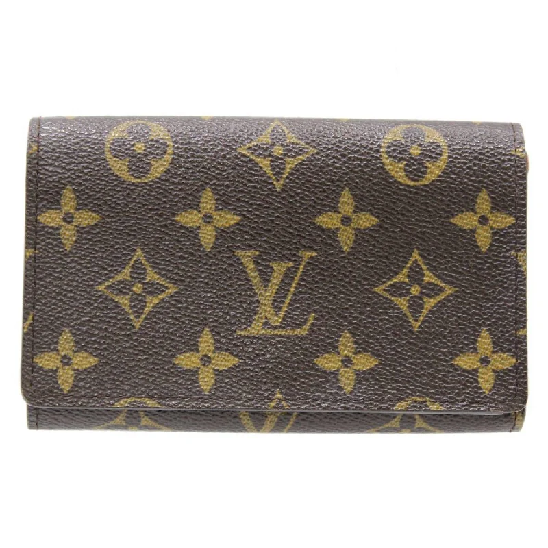 Louis Vuitton bags with a snap - button closure and a decorative charm for styleLOUIS VUITTON Portefeuille Tresor Bifold Wallet L-shaped Coin Pocket Monogram M61736