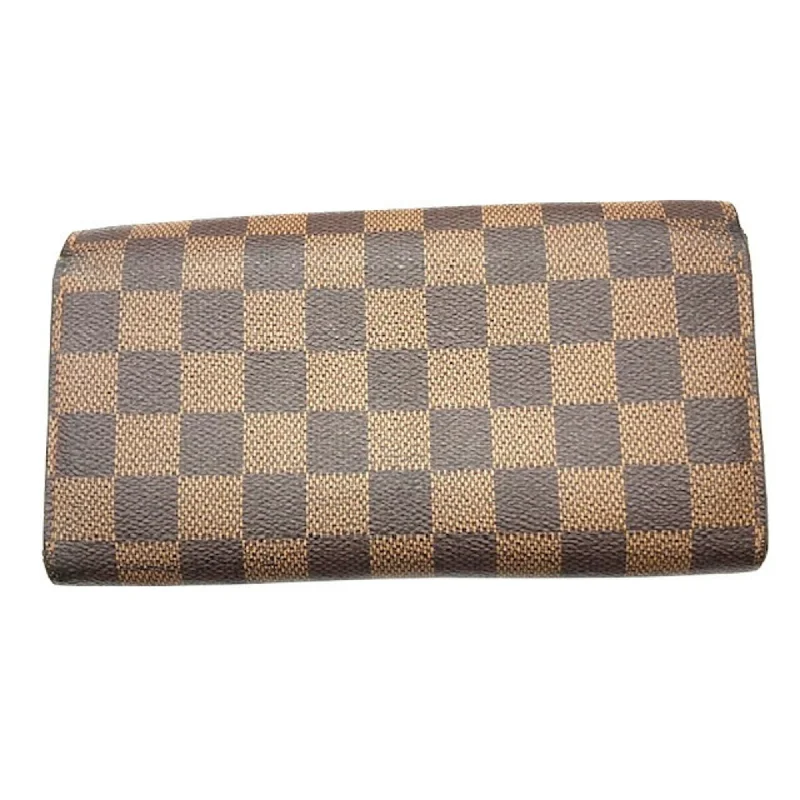 Small - sized Louis Vuitton Pochette Metis bags for a compact carryLOUIS VUITTON Portefeuille Sarah long wallet N61734 Damier