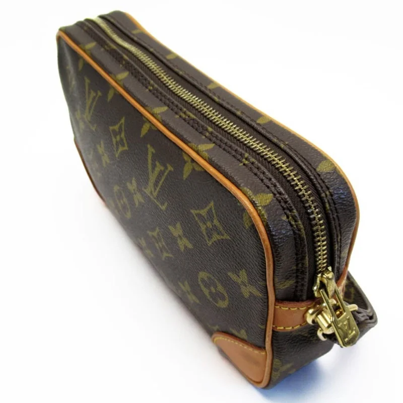 Louis Vuitton Brown Canvas Marly clutch bag