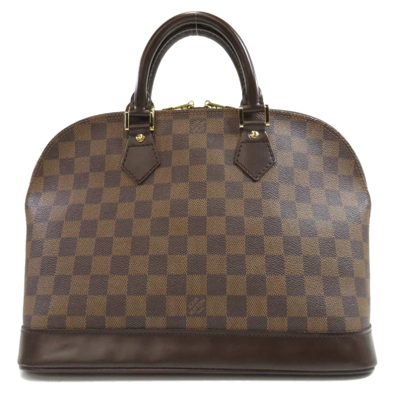 Ladies Louis Vuitton shoulder bags with a magnetic - closure flap for easeLouis Vuitton Brown Canvas Alma handbag bag