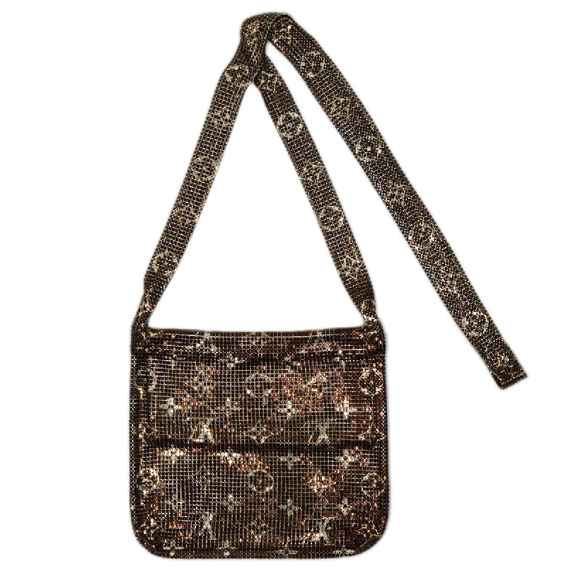 Louis Vuitton tote bags with a double - handle and shoulder - strap optionLouis Vuitton Bronze Monogram Mesh Francis Shoulder Bag M92288