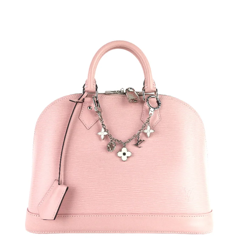 Louis Vuitton backpacks with a hidden back pocket for securityAlma PM Pink Epi Leather Bag with Charms