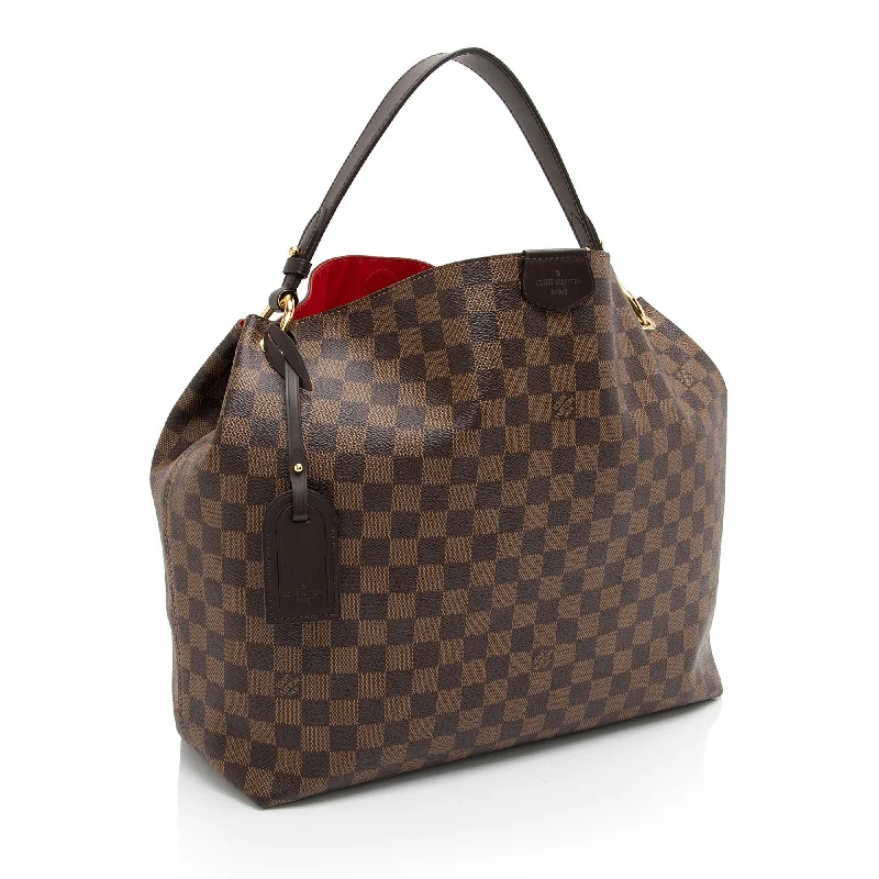 Louis Vuitton bags with a magnetic snap closure for easy accessLouis Vuitton Damier Ebene Graceful MM Hobo (0rab8W)