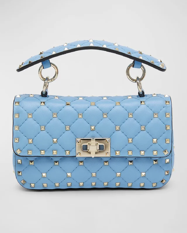 Small Rockstud Quilted Leather Shoulder Bag