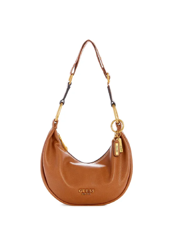 Tan Natalya Mini Hobo Shoulder Bag