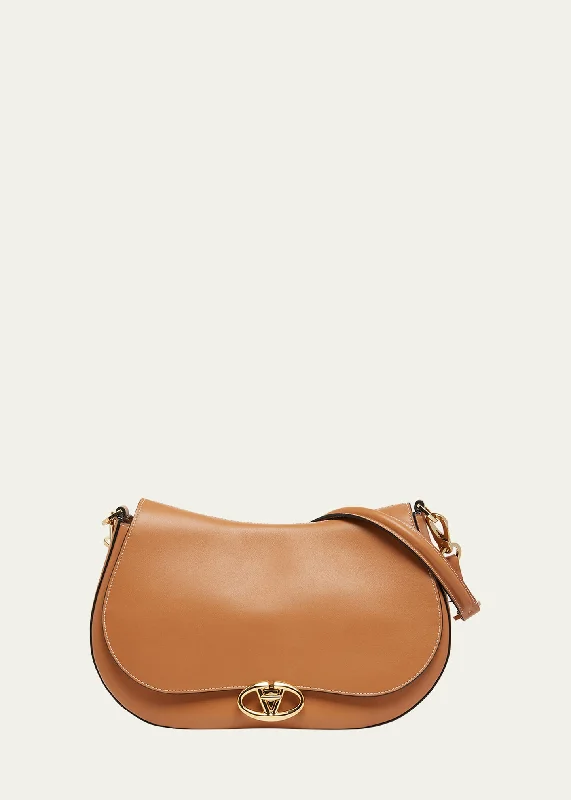 VLOGO Flap Leather Shoulder Bag