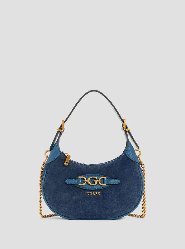 Navy Malva Mini Hobo Bag