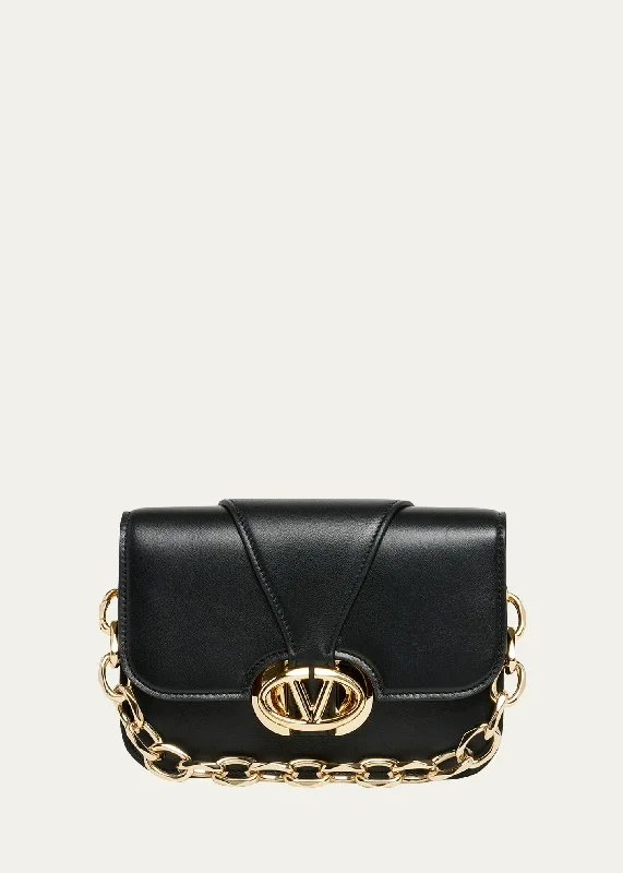 Small VLOGO Flap Leather Shoulder Bag