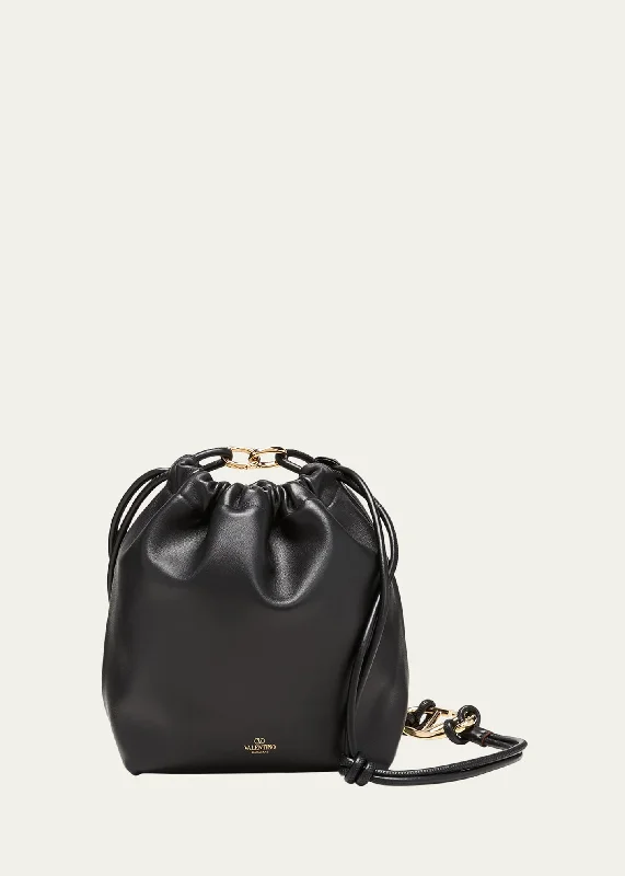 VLogo Medium Lambskin Bucket Bag