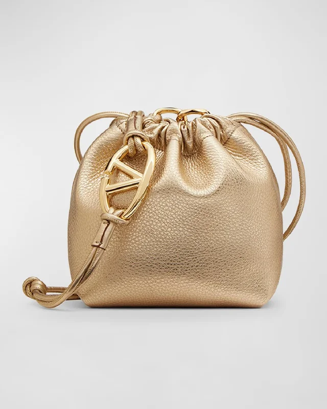 Mini VLOGO Metallic Bucket Bag