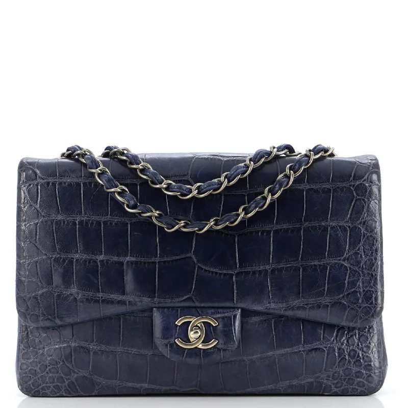 Classic Single Flap Bag Alligator Jumbo