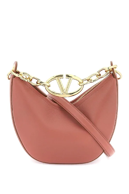 Mini Vlogo Moon Bag In Nappa Leather With Chain