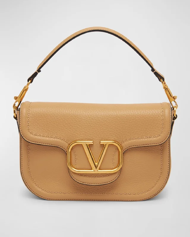 Loco VLOGO Flap Leather Shoulder Bag