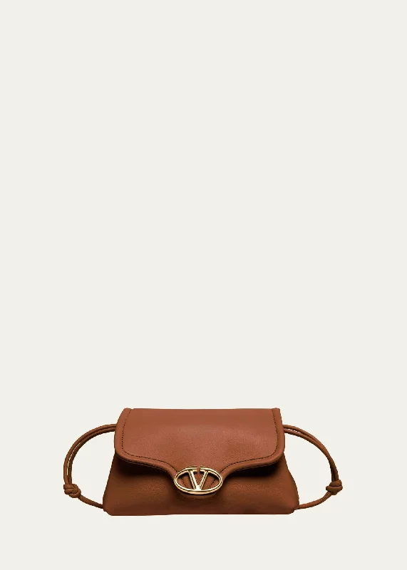 Mini VLOGO Drawstring Leather Shoulder Bag