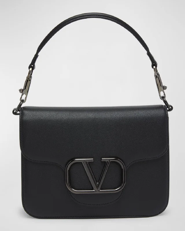 Loco VLOGO Flap Leather Shoulder Bag