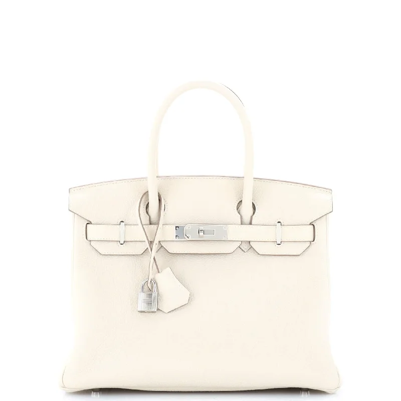 Birkin Handbag Light Togo with Palladium Hardware 30