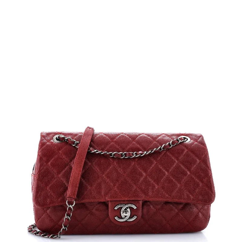 Easy Flap Bag Quilted Caviar Jumbo