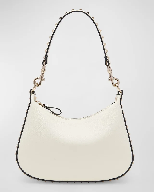 Rockstud Small Leather Hobo Bag