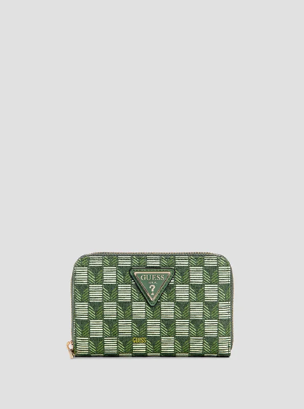 Green Logo G Wave Medium Wallet