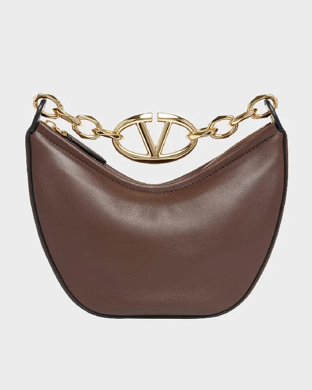 Mini VLOGO Moon Leather Hobo Bag