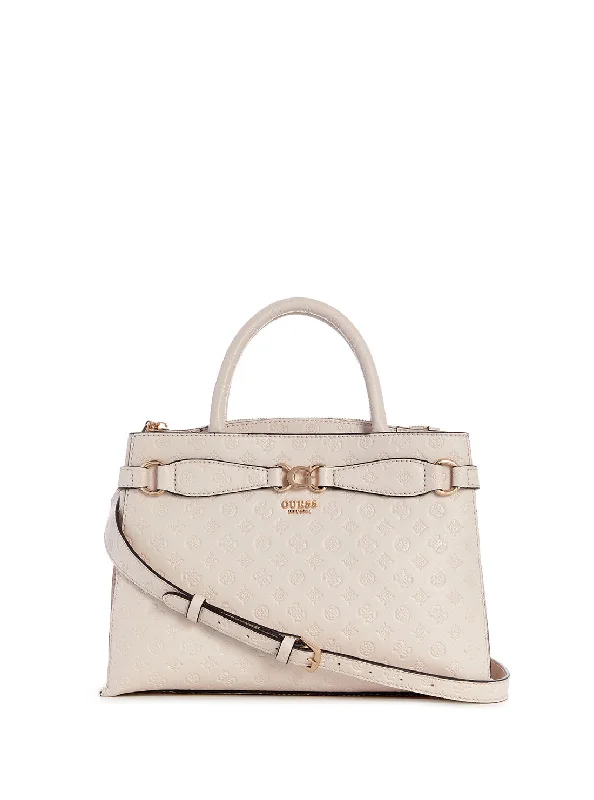 Taupe Logo Arlena Girlfriend Satchel Bag